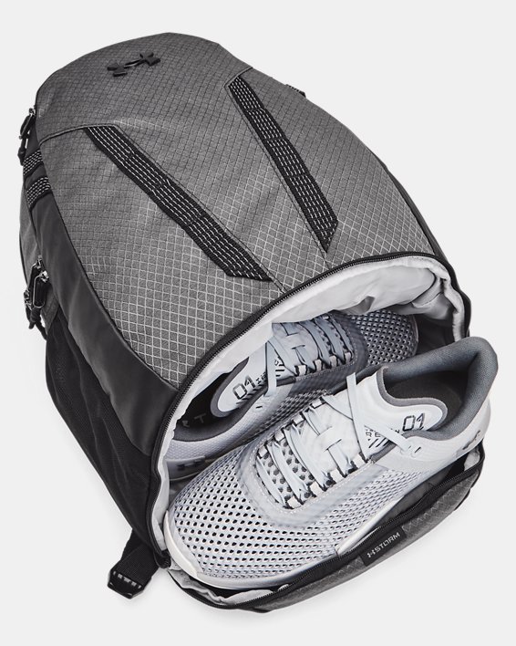 UA Hustle 5.0 Ripstop Backpack in Black image number 4